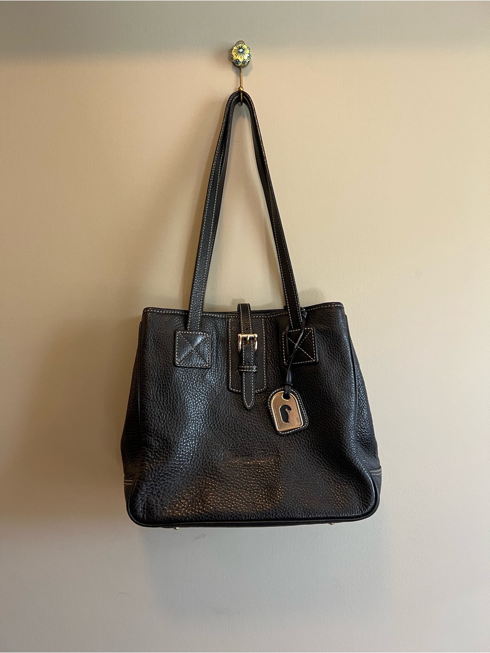 Dooney & Bourke Black Pebbled Leather Bag